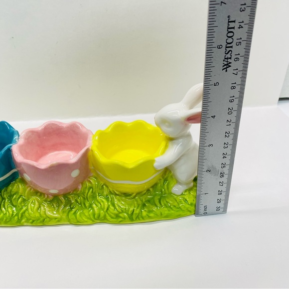 Yankee Candle Easter Egg Bunny Tealight Holder Bunnies Spring Pink Yellow Blue - Picture 11 of 14